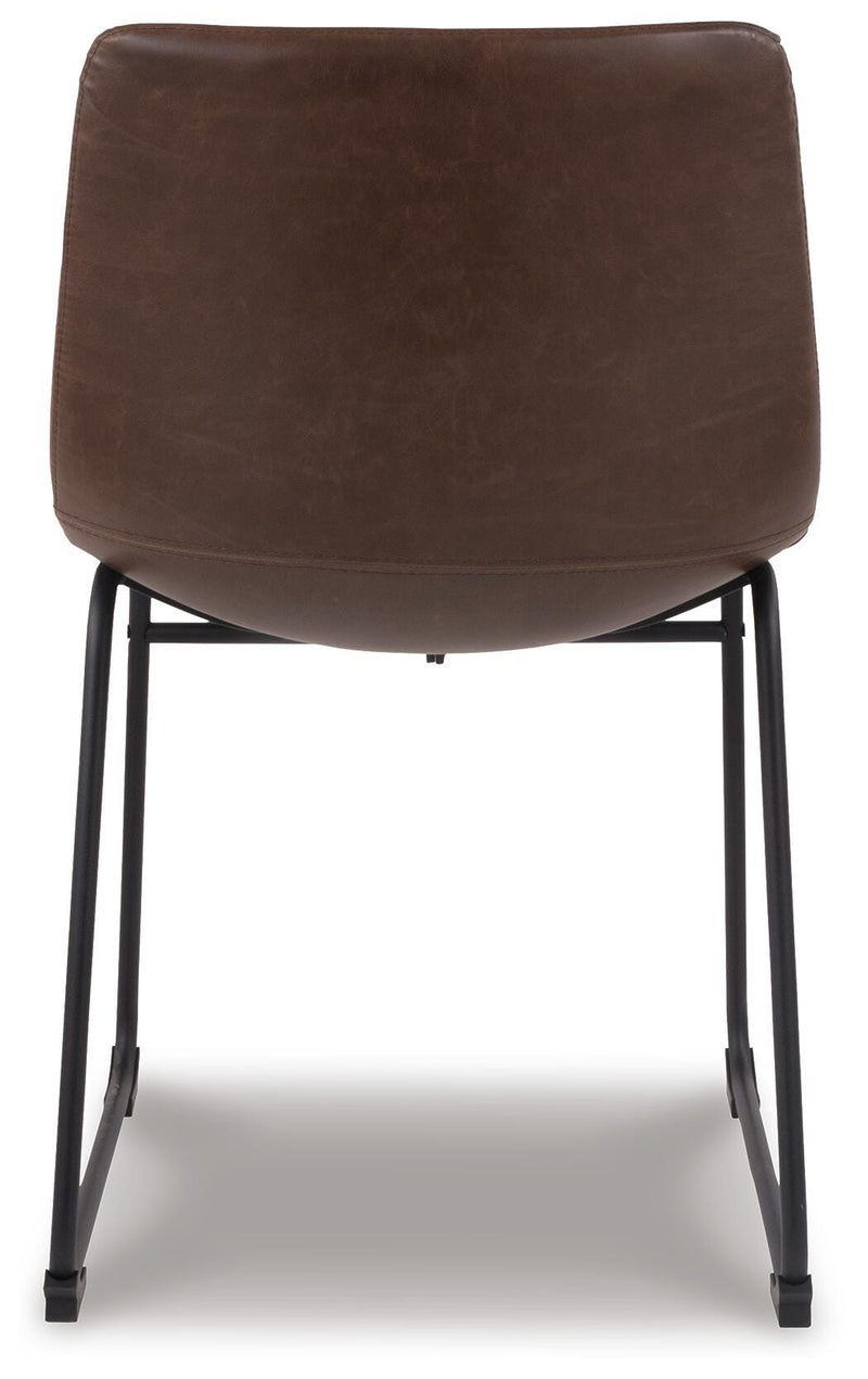 Ashley Furniture Centiar dining chair with a dark wood back and upholstered seat, showcasing elegant design and craftsmanship.
