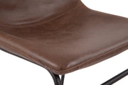 Ashley Furniture Centiar dining chair with wooden legs and upholstered seat, shown from a detailed side angle.