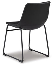 Ashley Furniture Centiar dining chair shown from back angle with wooden frame and upholstered seat in a modern dining room setting.
