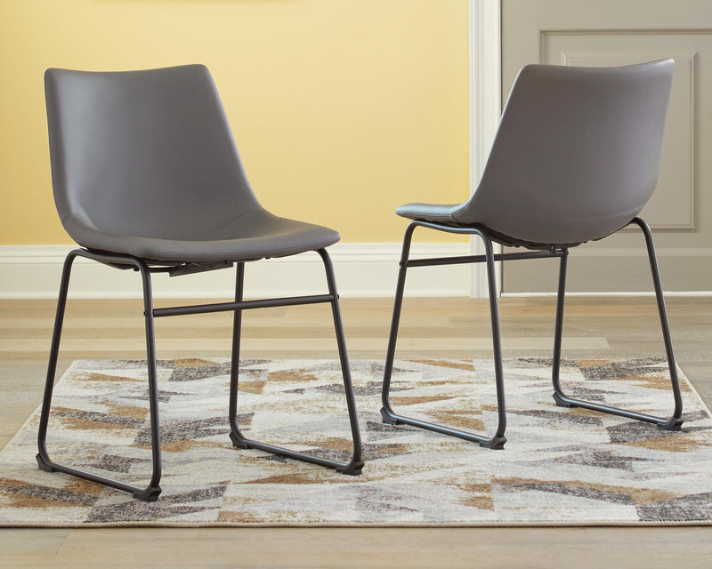 Ashley Furniture Centiar dining chair with upholstered seat and wooden legs, modern design for dining room decor.