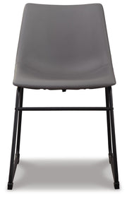 Ashley Furniture Centiar dining chair with upholstered seat and backrest, featuring a sleek wood frame and modern design.