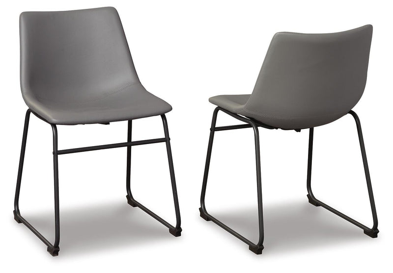 Ashley Furniture Centiar dining chair with upholstered seat and wood legs, modern design for kitchen or dining room.