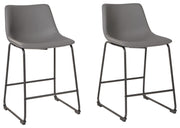 Ashley Furniture Centiar counter height bar stool with wooden legs and a cushioned seat, ideal for kitchen or bar areas.