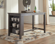 Ashley Furniture Caitbrook counter height dining table with a wooden finish and sturdy legs, ideal for casual dining spaces.