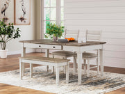 Ashley Furniture Skempton dining room set with a wooden table and matching chairs, modern design, and warm wood finish.