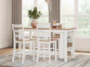 Ashley Furniture Gesthaven counter height dining table with wooden top and sturdy legs, ideal for modern kitchen or dining area.