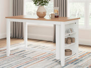 Ashley Furniture Gesthaven counter height dining table with a wooden finish and sturdy legs, ideal for modern kitchen or dining areas.