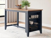 Ashley Furniture Gesthaven counter height dining table with a wooden finish, showcasing a sturdy, stylish design perfect for casual dining.