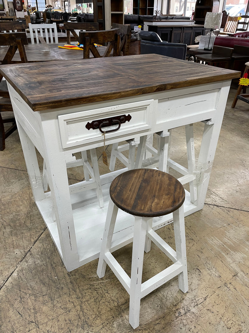 Kitchen Island with 4 Stools