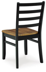Ashley Furniture Blondon dining table with six matching chairs, showcasing a stylish wooden design and comfortable upholstered seats.