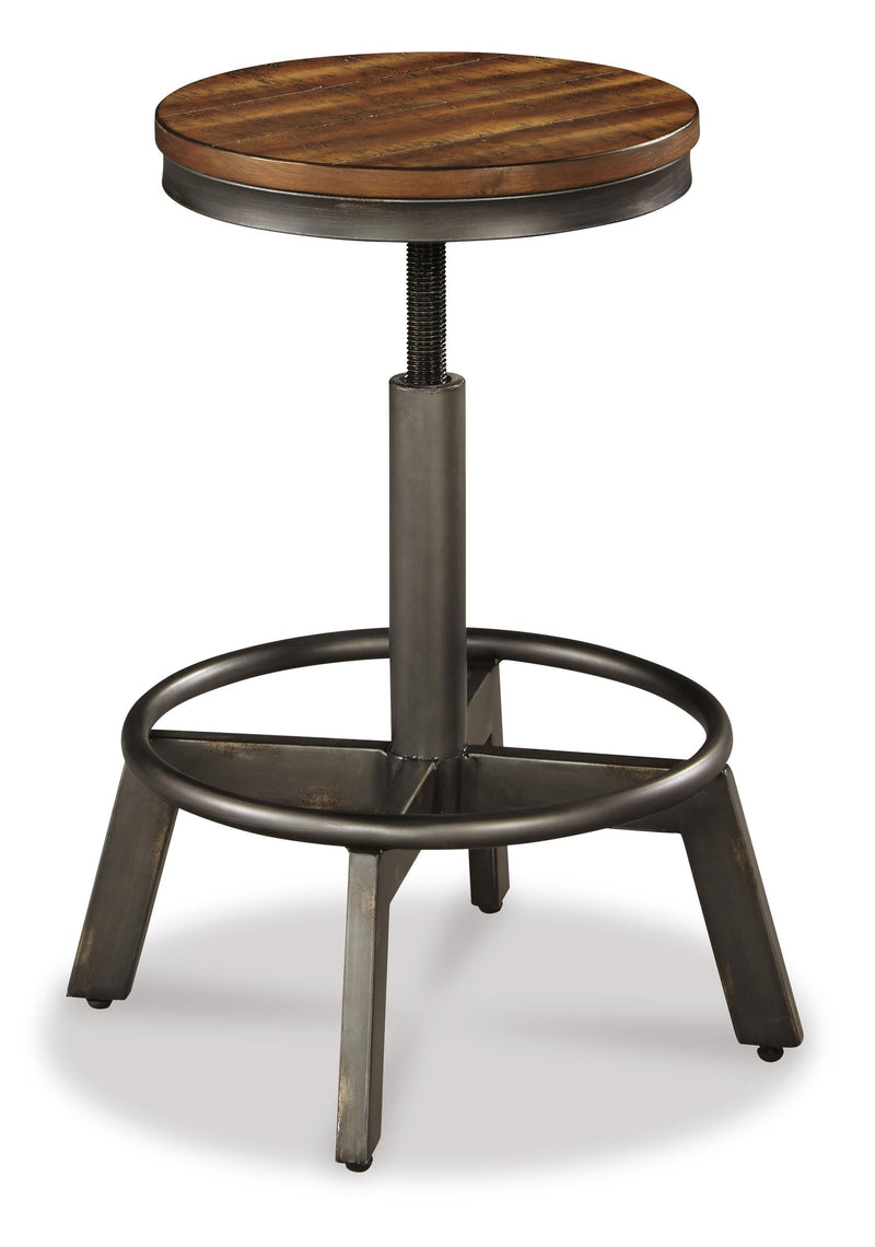 Ashley Furniture Torjin counter height dining set with a table and matching chairs in a modern dining room setting.