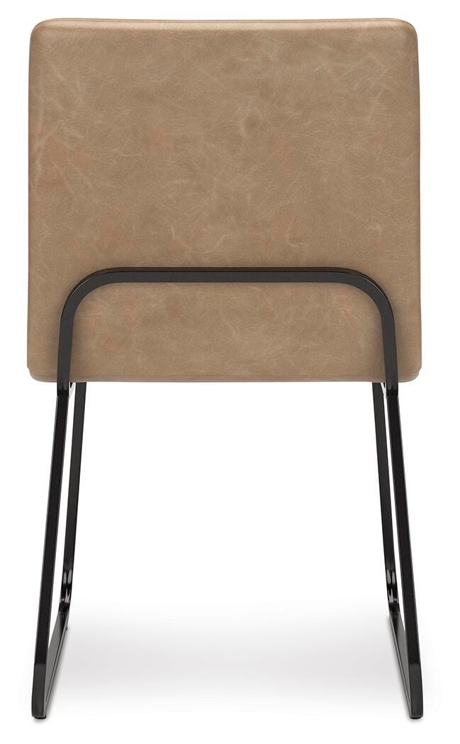 Ashley Furniture Pharwynn dining room set with table and matching chairs, shown from the back view in a modern dining space.