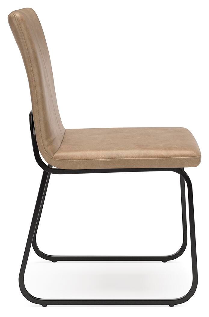 Ashley Furniture Pharwynn dining room set with a wooden table and matching chairs, seen from the side view in the image.