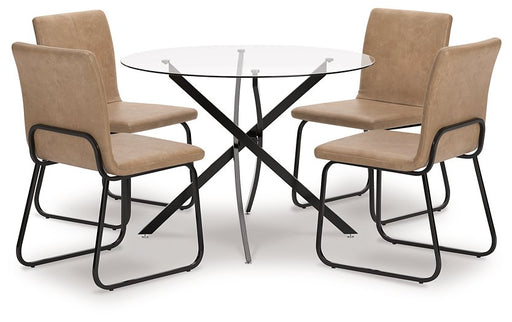 Ashley Furniture Pharwynn Dining Room Set with table and matching chairs, elegant wood finish and modern design.