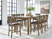 Ashley Furniture Urbinforte dining room set with a wooden table and matching chairs, stylish and modern for dining spaces.