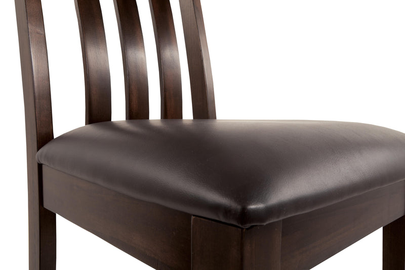 Ashley Furniture Haddigan dining set with a wooden table and matching chairs, detailed view of the dining room furniture.