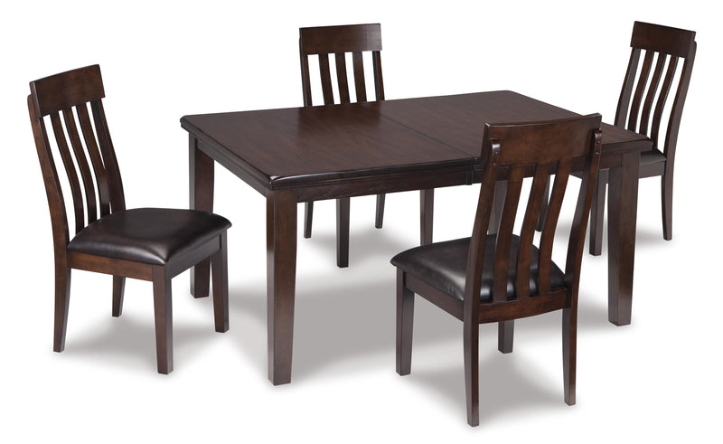 Ashley Furniture Haddigan dining set with a wooden table and matching chairs, ideal for a stylish dining room.