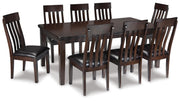 Ashley Furniture Haddigan dining room set with a wooden table and matching chairs, ideal for modern dining spaces.