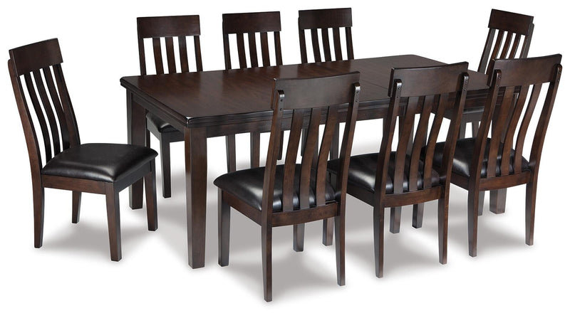 Ashley Furniture Haddigan dining room set with a wooden table and matching chairs, ideal for modern dining spaces.