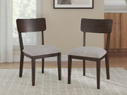 Ashley Furniture Mallenette dining chair with upholstered seat and wooden legs, modern design, shown from front angle.