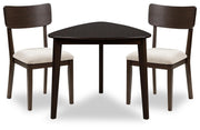 Ashley Furniture Mallenette dining room set with a table and matching chairs, stylish wood finish for elegant dining spaces.