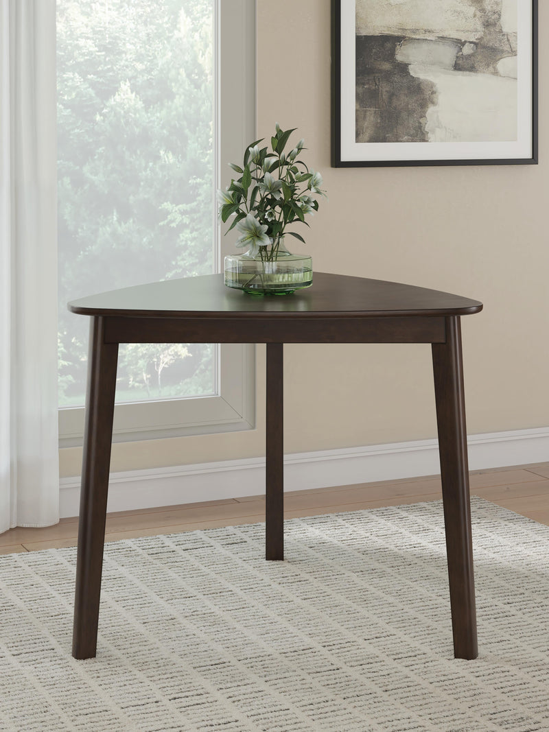 Ashley Furniture Mallenette dining room set with a wooden table and matching chairs, elegant and modern for dining spaces.