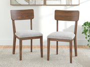 Ashley Furniture Tameride dining chair with upholstered seat and wooden frame, featuring a classic design for dining rooms.
