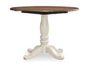 Ashley Furniture Wirloni Dining Drop Leaf Table with angled view showing wood finish and extendable design