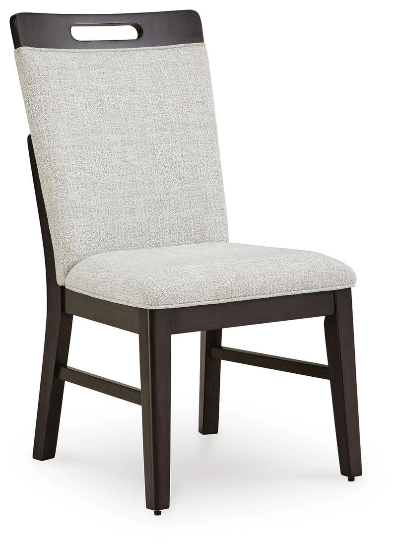 Ashley Furniture Neymorton dining room set with a table and six chairs, showcasing elegant wooden design and classic style.