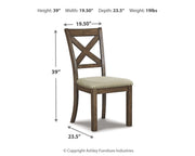 Ashley Furniture Moriville counter height dining set with a wooden table and matching chairs, ideal for modern dining rooms.