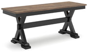 Ashley Furniture Wildenauer dining package with casual seating set, includes dining table and chairs in a modern, stylish design.
