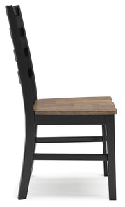Ashley Furniture Wildenauer dining package casual seating set with wooden chairs and table, perfect for family meals.