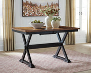 Ashley Furniture Wildenauer counter height butterfly extension table with leaf, showcasing a wood finish and sturdy design