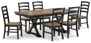 Ashley Furniture Wildenauer dining package with casual seating set featuring a table and chairs in a modern design.