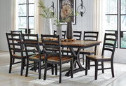 Ashley Furniture Wildenauer dining package featuring a casual seating set with chairs and table, ideal for modern dining rooms.