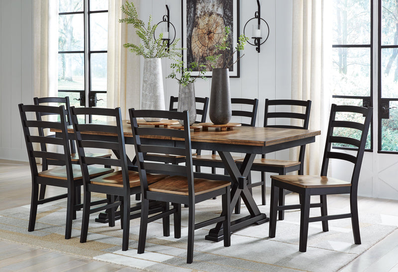 Ashley Furniture Wildenauer dining package featuring a casual seating set with chairs and table, ideal for modern dining rooms.