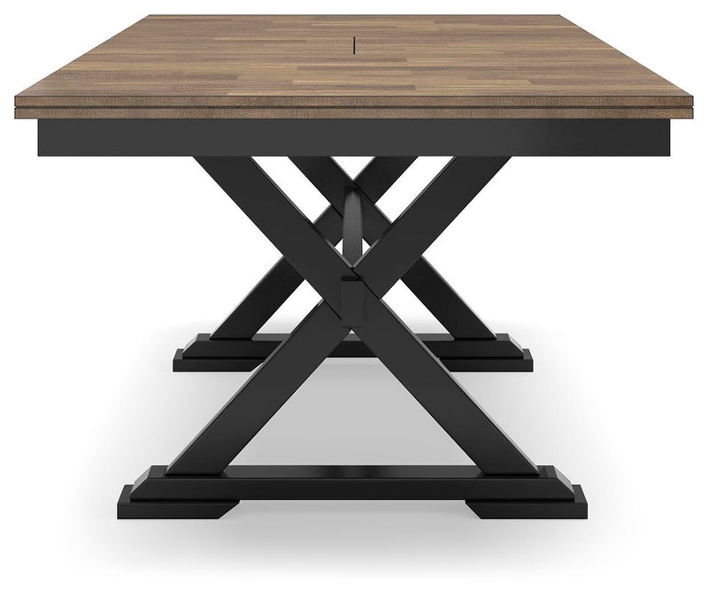 Ashley Furniture Wildenauer dining package casual seating set with chairs and table in a modern wood finish.