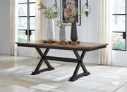 Ashley Furniture Wildenauer dining package with casual seating set, includes table and chairs arranged for a cozy dining area.