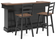 Ashley Furniture Wildenauer dining package with casual seating set, showing stylish chairs and a matching dining table.