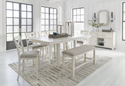 Ashley Furniture Robbinsdale dining package featuring casual seating set with table and chairs for stylish home dining.