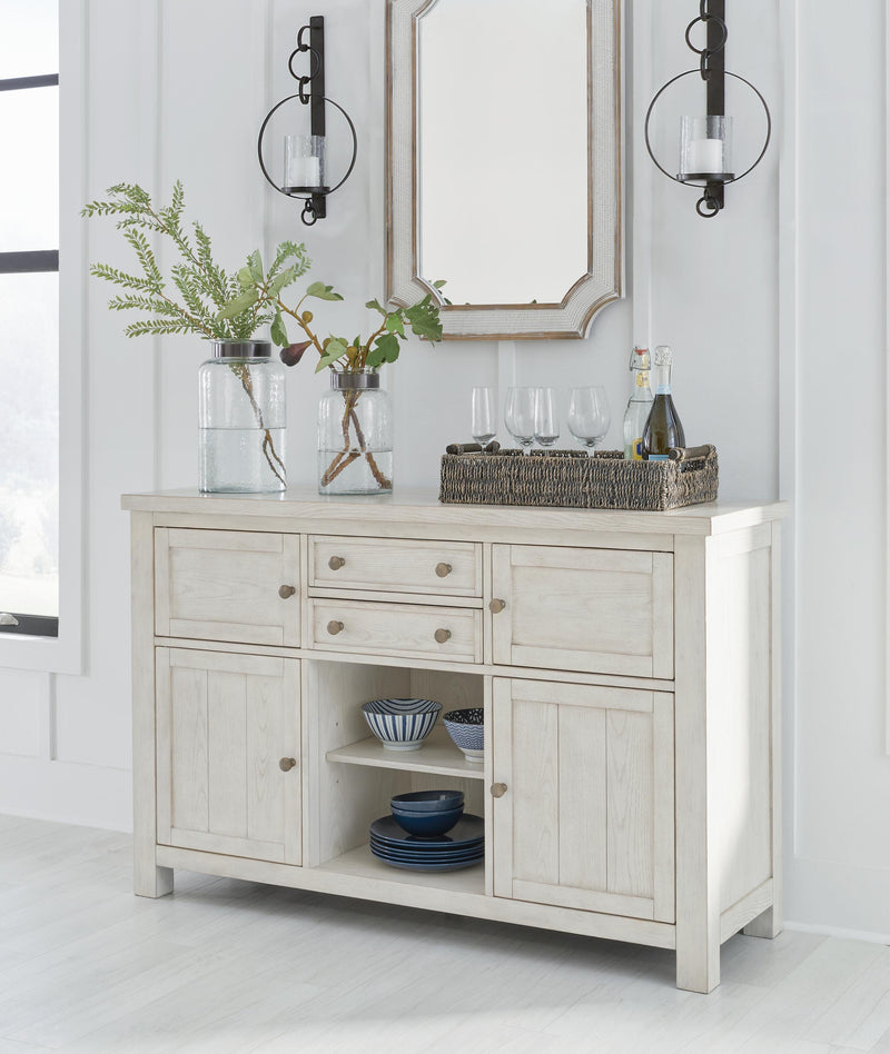 Ashley Furniture Robbinsdale casual dining set with chairs and table, perfect for outdoor or indoor casual seating arrangements.
