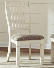 Ashley Furniture Bolanburg dining room set with a wooden table and matching chairs, perfect for modern dining spaces.