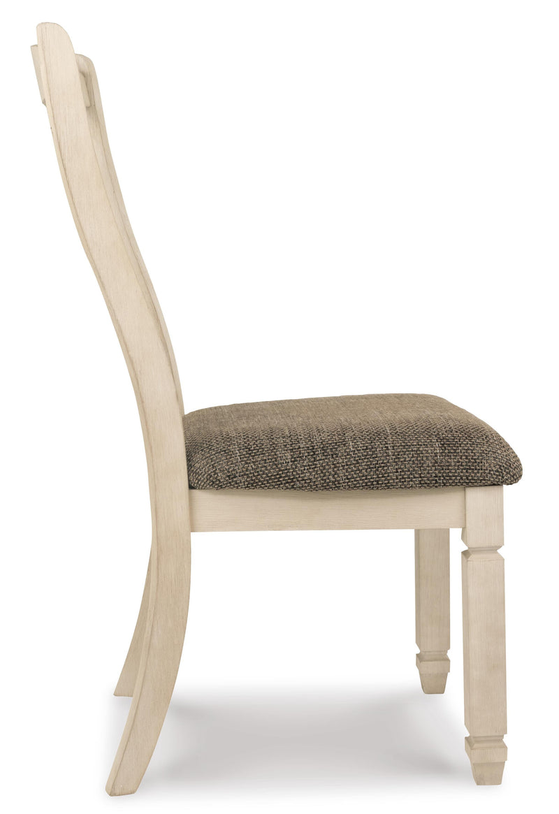 Ashley Furniture Bolanburg dining room set with a rectangular table and six matching chairs in a contemporary wood finish.