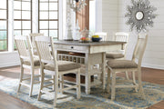 Ashley Furniture Bolanburg counter height dining table with wood finish and sturdy legs, ideal for casual dining spaces.