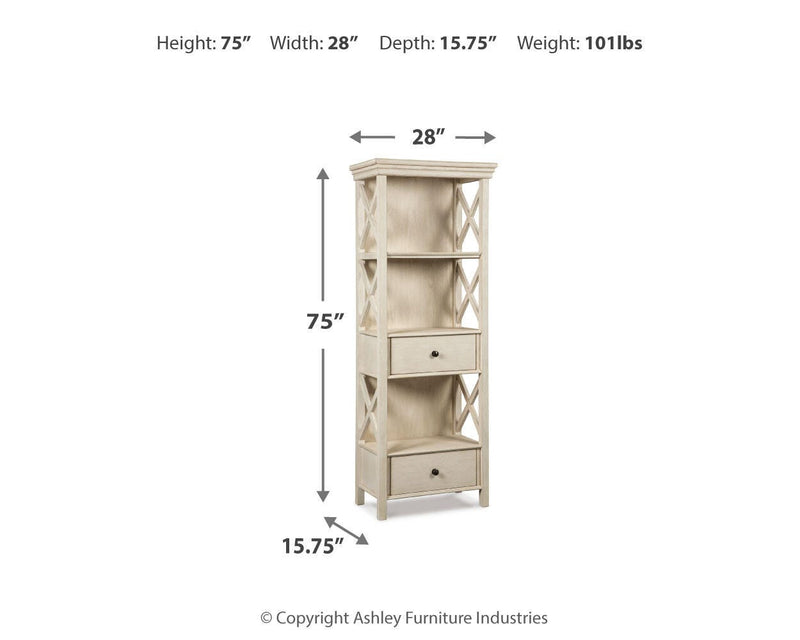 Ashley Furniture Bolanburg display cabinet server with glass doors and wood finish, ideal for showcasing and storing dining essentials.