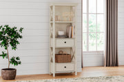 Ashley Furniture Bolanburg display cabinet server with glass doors and wooden shelves for elegant storage.