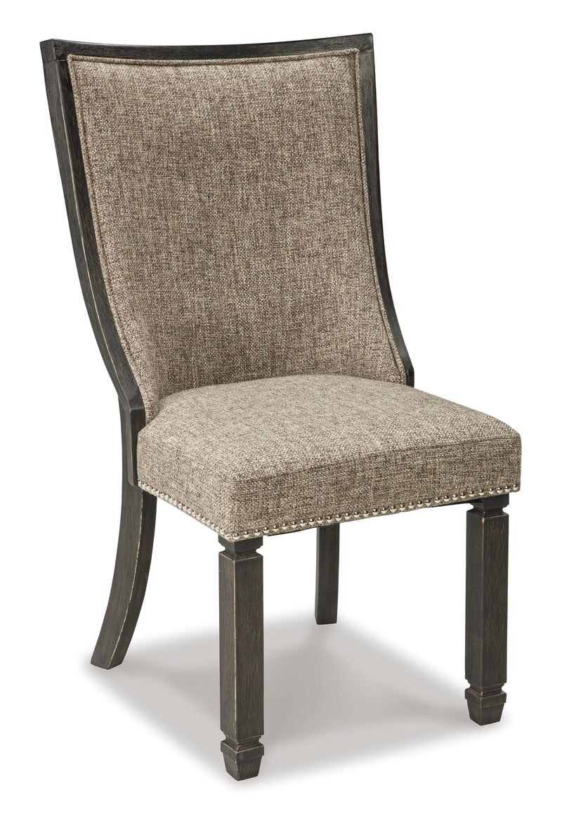 Ashley Furniture Tyler Creek dining room set with a table and chairs, featuring a warm wood finish and classic design.