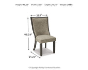 Ashley Furniture Tyler Creek dining room set with a table and matching chairs, displayed in a stylish dining area.