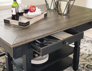 Ashley Furniture Tyler Creek counter height dining set with wooden table and matching chairs, perfect for casual dining spaces.