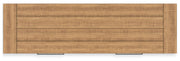 Ashley Furniture Havonplane dining server with top surface and storage drawers, showcasing a stylish wooden design.